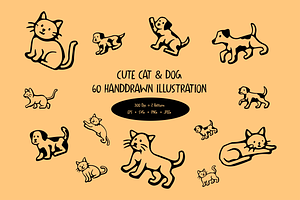 Cute Cat & Dog