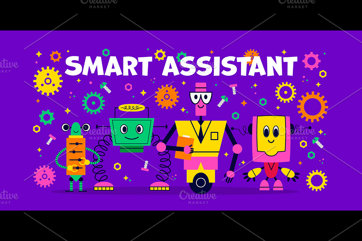 Smart assistant technology banner, a Technology Illustration by Buch&Bee (Photo 1 of 3)