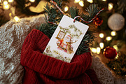 Happy Christmas time- Watercolor set, a Seasonal Illustration by Pamyatka Shop (Thumbnail 2 of 11)