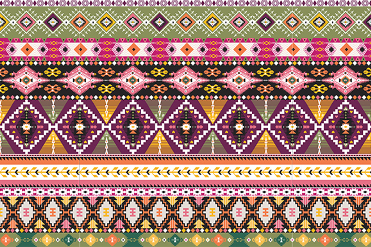 Collection Bright Aztec Patterns, a Pattern Graphic by tomuato
