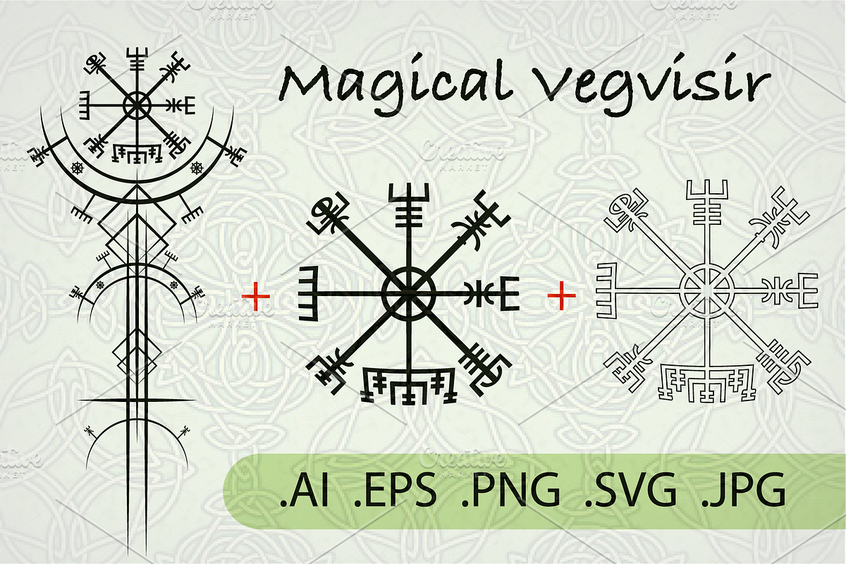 Vegvisir SVG, Runas Vikingas SVG Símbolo Nórdico Brújula Pagan