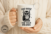 Owl Book Lover Drama SVG PNG, an Object Graphic by Jennifer Magri Templates (Thumbnail 4 of 4)