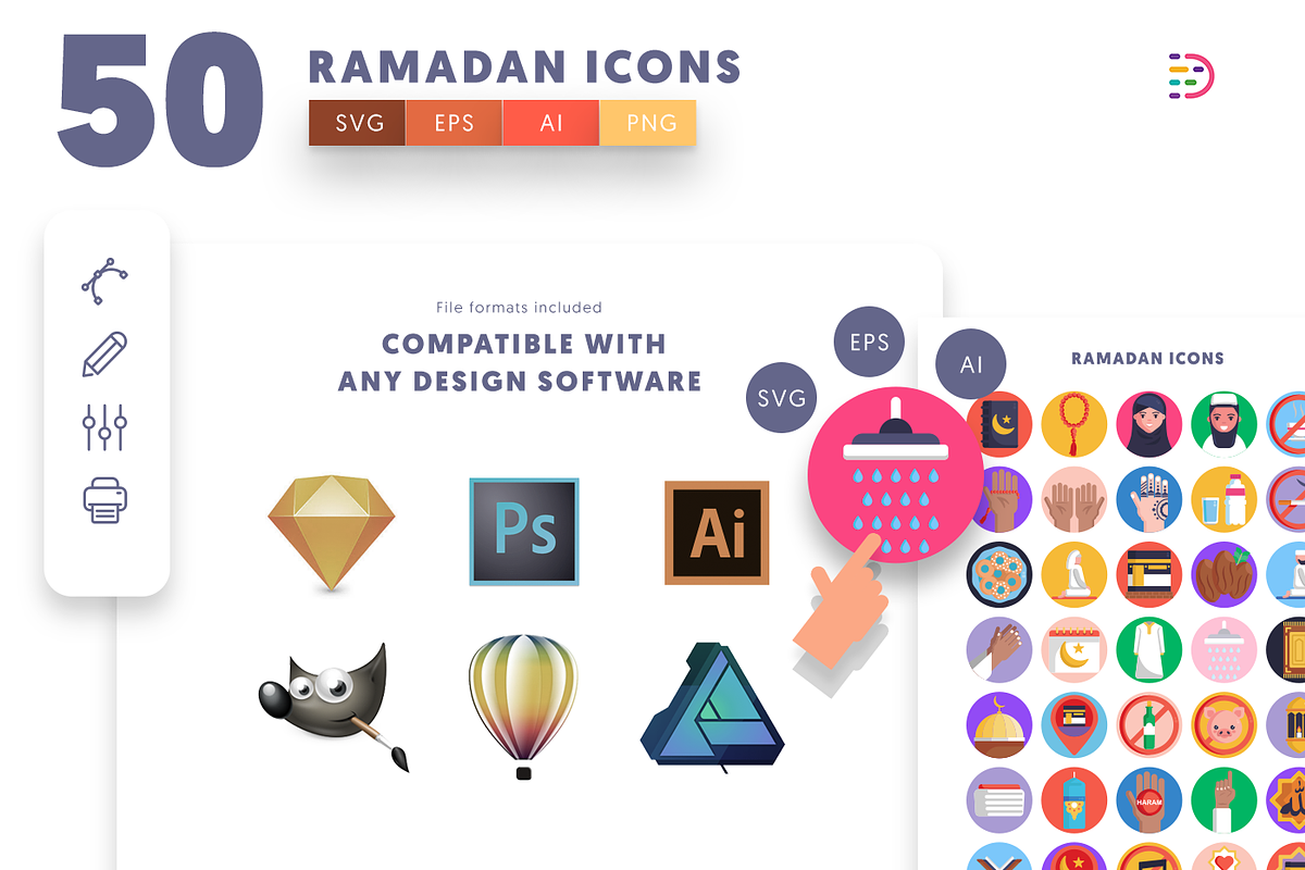 50 Ramadan Icons, an Outline Icon by Dighital (Photo 9 of 10)