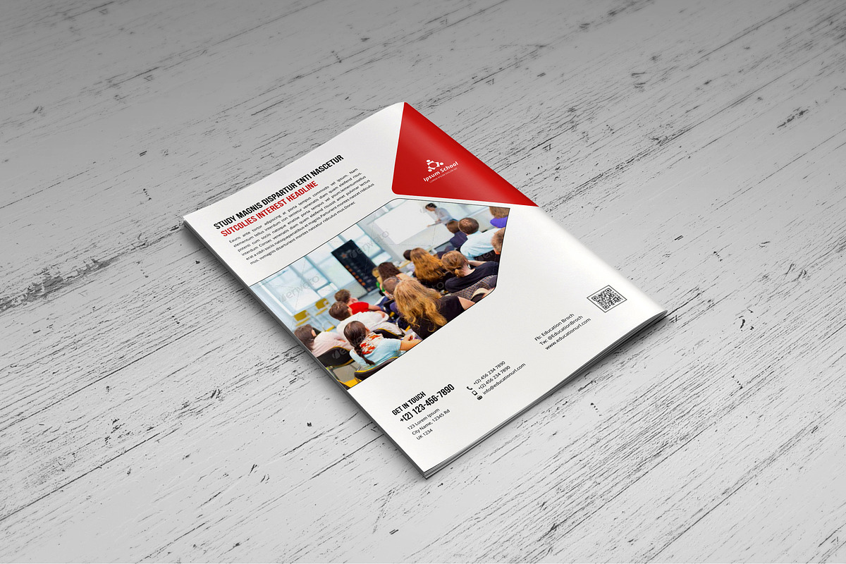 Education Brochure Template V1, a Brochure Template by JanySultana (Photo 5 of 10)
