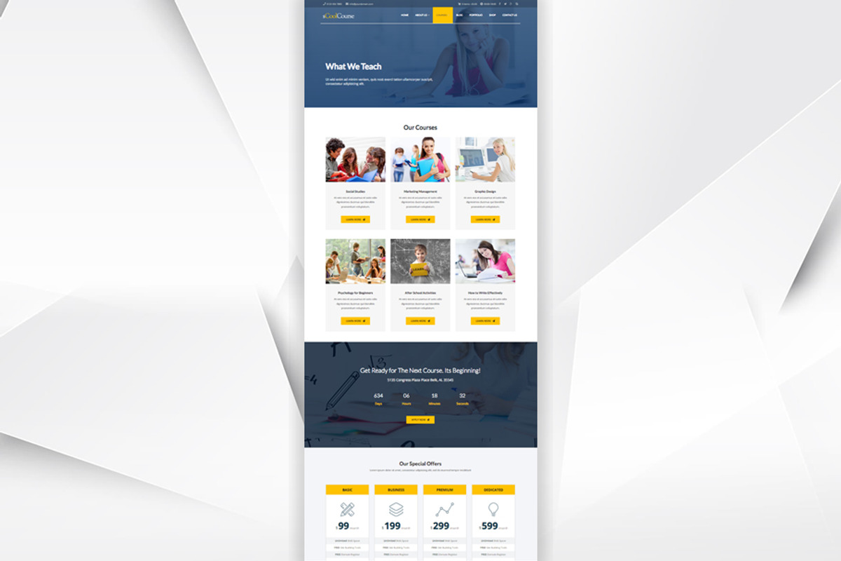 sCoolCourse Educational WP Theme, a WordPress Template by Webflex (Photo 4 of 5)
