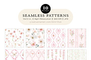 Pink Wildflower Butterfly Clipart, a Decorative Illustration by OKArtHub (Thumbnail 6 of 11)