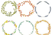 Hand Painted Watercolor Wreaths, an Illustration by Valeri Nick (Thumbnail 2 of 5)