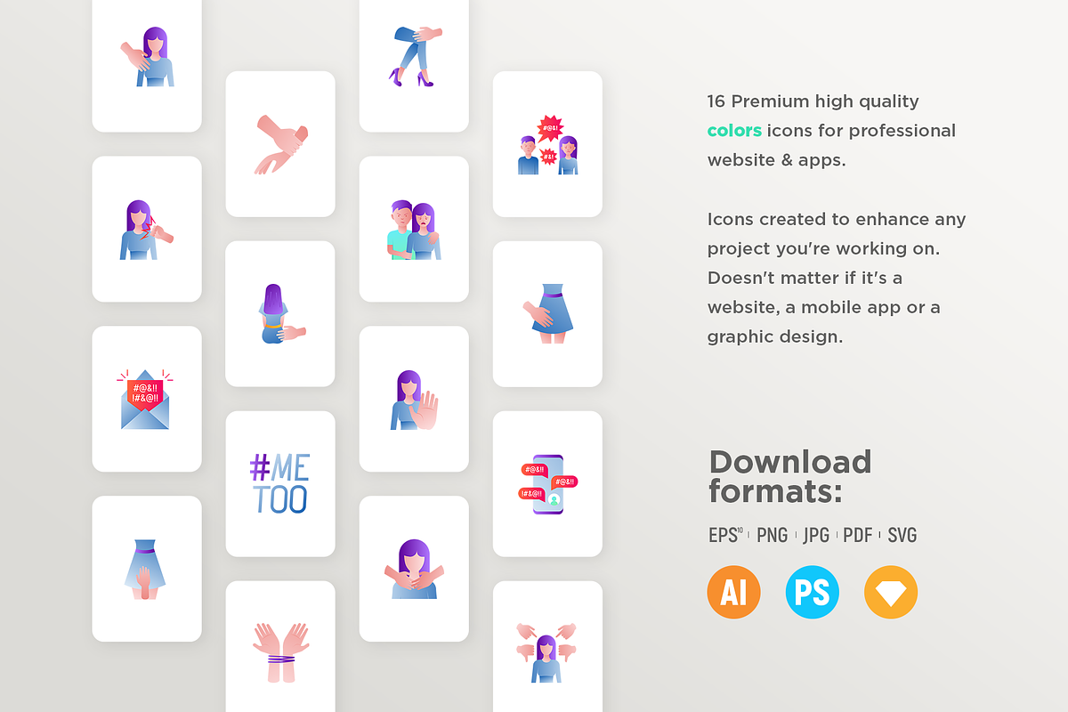 Harassment | 32 Icons Set Hand Drawn, an Outline Icon by Marina Silence (Photo 10 of 16)