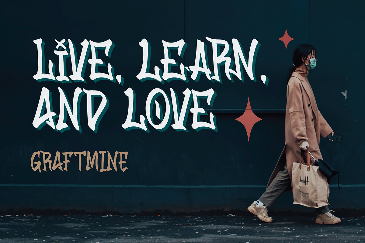 Wister Domn Graffiti Font, a Handwritten Font by Lettermine (Photo 2 of 10)