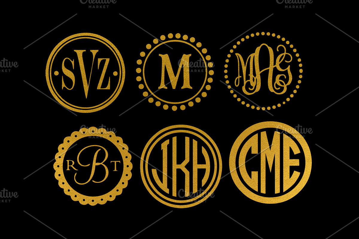 monogram frames & 10+ monogram svgs, an Illustration by palmettosvg (Photo 1 of 3)