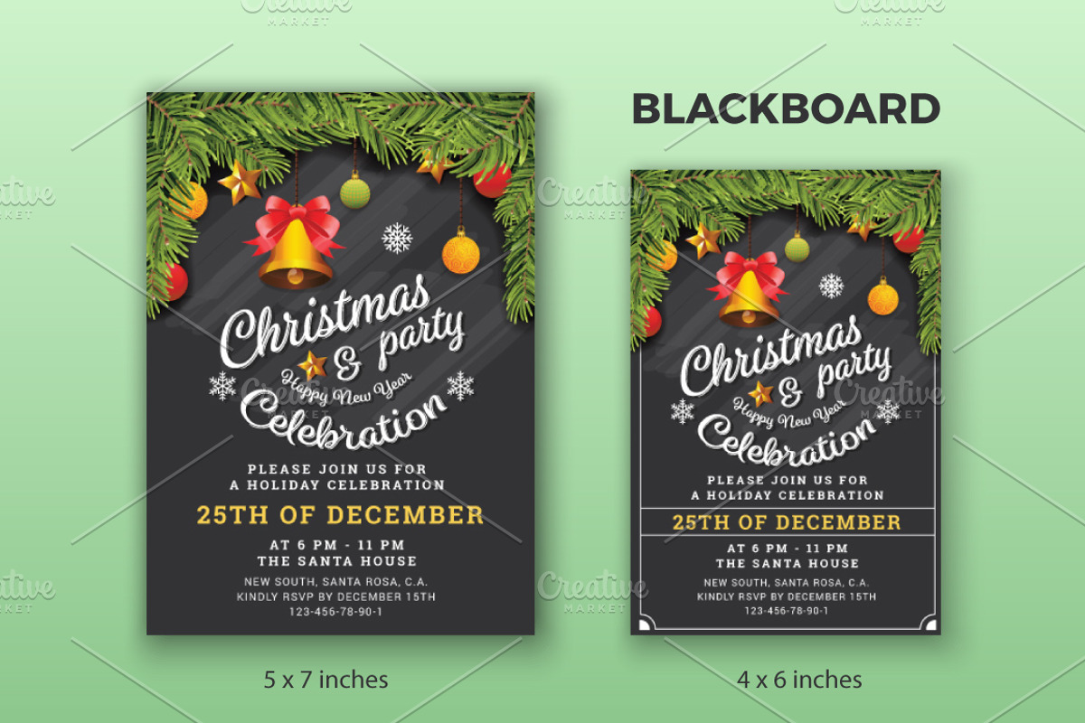 Christmas Party Invitation Template, an Invitation Template by Raftel (Photo 2 of 4)