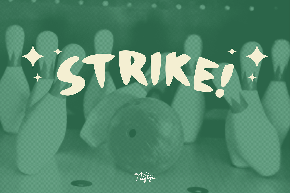 BOWLING by Nifty Branding, a Sans Serif Font by NikkiDunn (Photo 4 of 5)