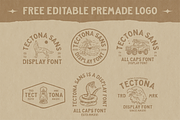 Tectona - Font & Extras!, a Sans Serif Font by Localmad (Thumbnail 4 of 9)