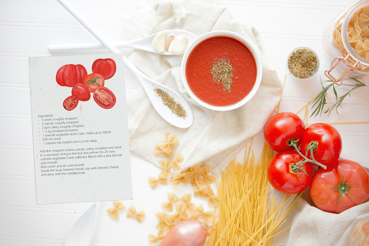 Amore Tomato Girl Summer Watercolor, a Food Illustration by Catch the Dream Art (Photo 2 of 13)