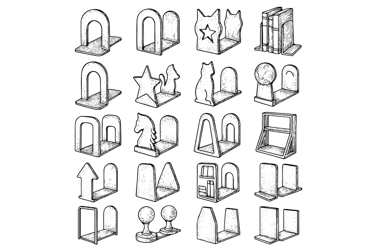 Bookend Collection Set, an Object Graphic by RT Studio