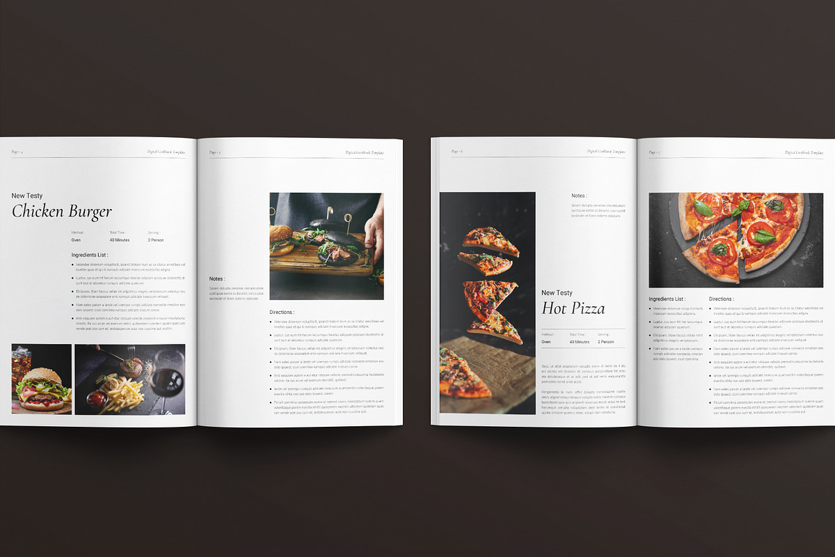 Digital Cook Book Template, a Brochure Template by E-Type (Photo 3 of 7)