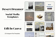 25 Canva Templates for Instagram, a Social Media Template by Wild Wander Collective (Thumbnail 1 of 7)