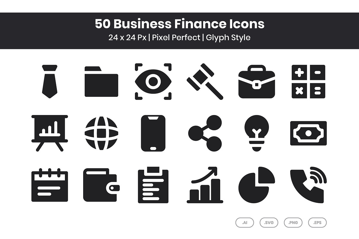 50 Business Finance - Glyph, a Solid Icon by Kmg Design (Photo 1 of 2)