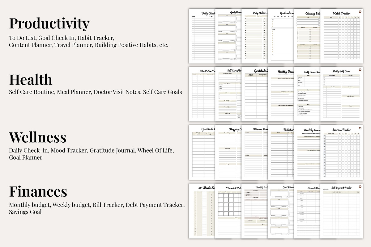 That Girl Digital Planner Canva, a Stationery Template by Designmela01 (Photo 5 of 11)