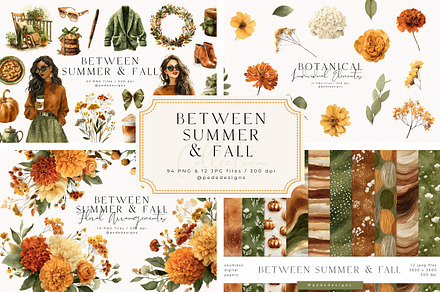 Between Summer & Fall, a Seasonal Illustration by PeDe Designs