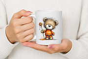 Whimsical Honey Bear Clipart Bundle, a Seasonal Illustration by Canvas Craft (Thumbnail 9 of 10)