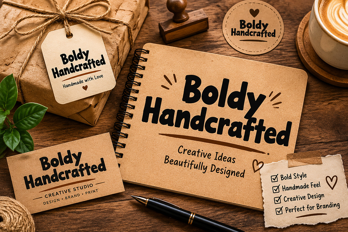 Boldy Handcrafted -Boldy Handcrafted, a Sans Serif Font by Wow Magic (Photo 2 of 5)