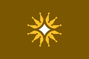 elegant crown star flower logo, a Branding & Logo Template by Rasagama Studio