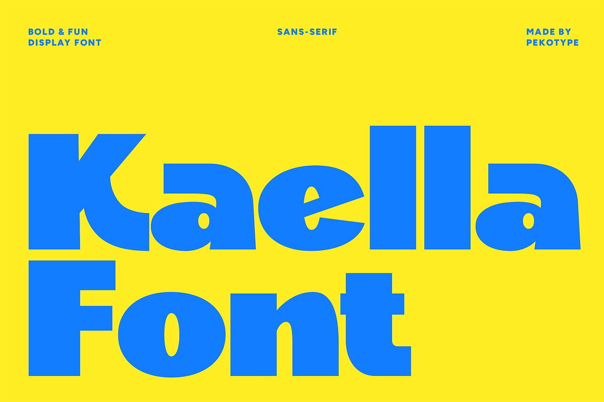 Kaella - Bold Display Font, a Sans Serif Font by Pekotype (Photo 1 of 16)