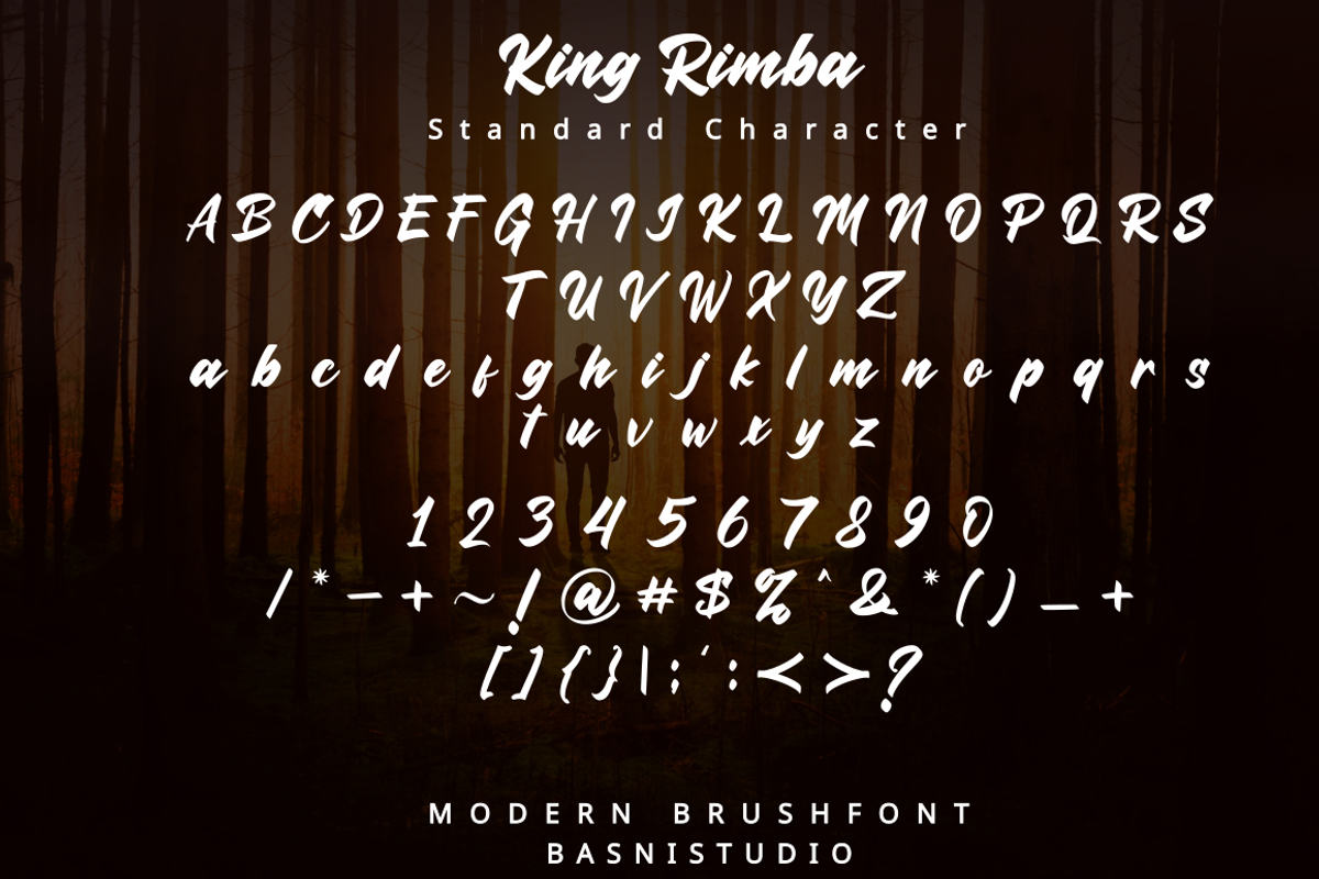 King Rimba Modern Brush Font, a Handwritten Font by Basnistudio (Photo 7 of 7)