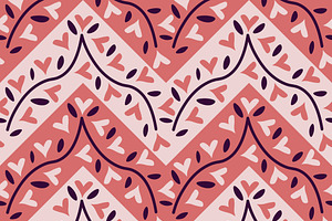 Chevron and hearts pattern