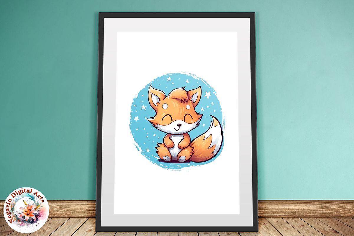 Watercolor Cute Fox Clipart, an Object Graphic by Negarin Digital Art (Photo 9 of 11)
