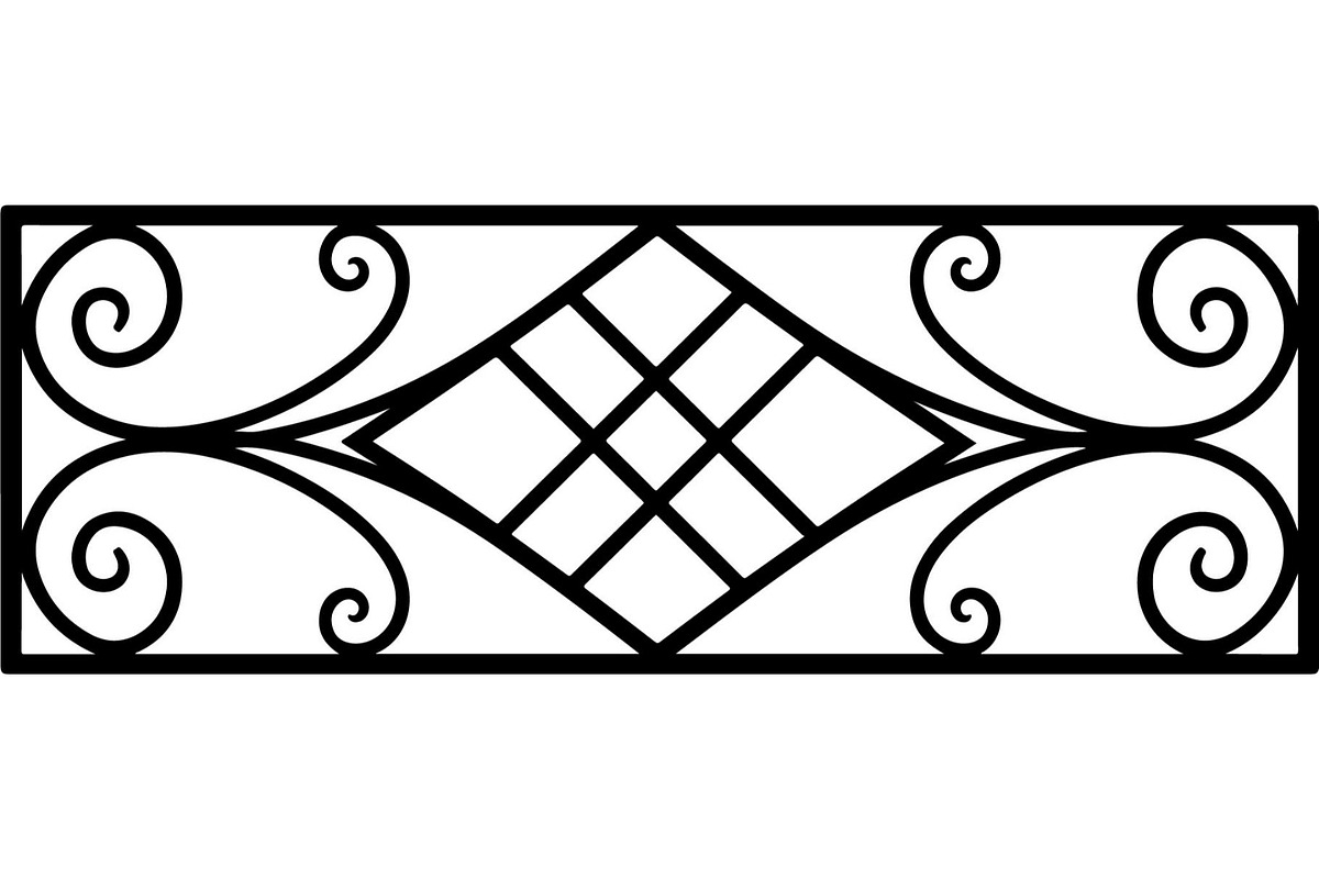 Decorative Iron Grill Scroll Panel, an Object Graphic by Creativeshirt (Photo 10 of 18)