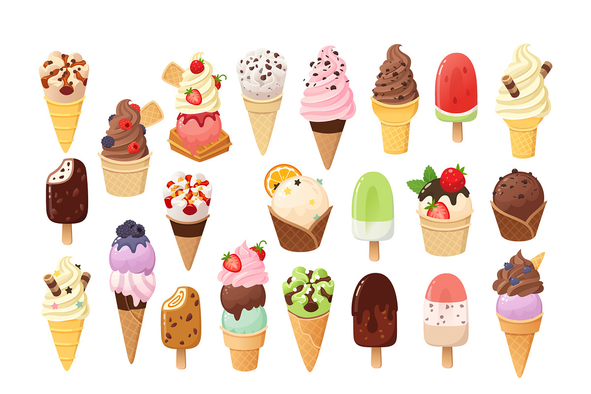 80 Ice Creams + Constructor Elements, an Illustration by Moonery's (Photo 7 of 9)