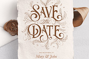 Wedding Save the Date Card Template, an Invitation Template by Aurelie Maron (Thumbnail 2 of 7)