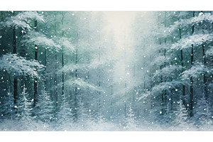 winter snowy green light snow ai, a Nature Photo by pikepicture