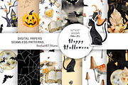 Watercolor Halloween Patterns, a Pattern Graphic by SvetaArtStore (Thumbnail 1 of 5)