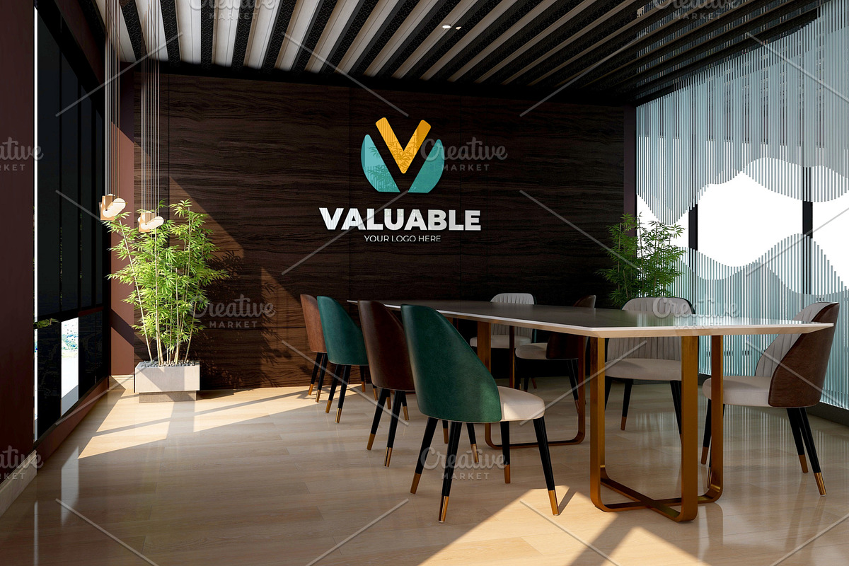 PSD Office Interior Wall Mockup, a Product Mockup by Ayy (Photo 13 of 17)
