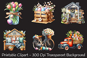 Country Farmhouse Easter PNG Clipart, an Illustration by RobertsArt (Thumbnail 7 of 7)
