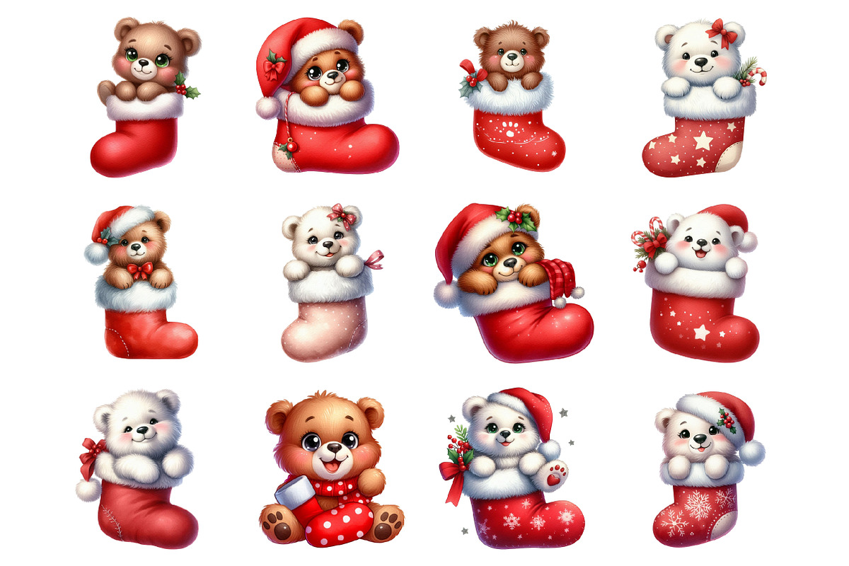 Winter Polar Bear Snow Christmas, an Illustration by Design Market (Photo 3 of 3)