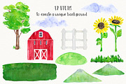 FARM ANIMALS watercolor set PART 1, an Animal Illustration by Natali Smolova (Thumbnail 3 of 7)