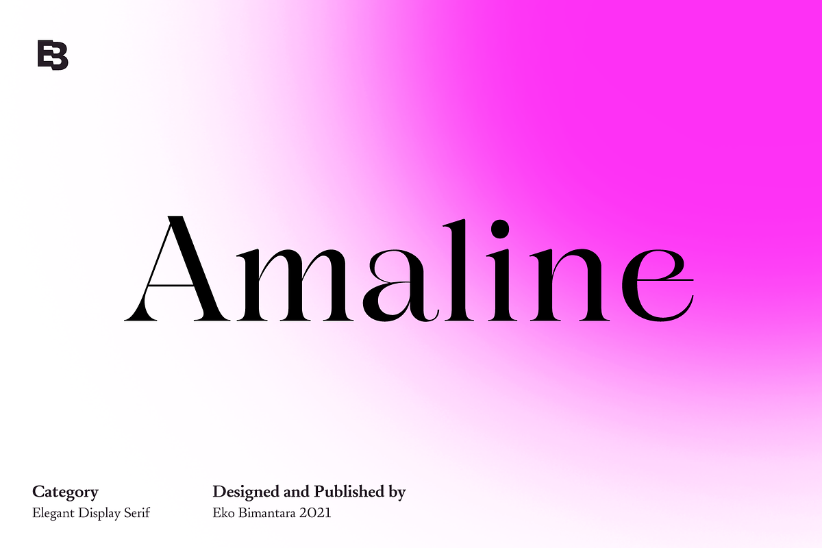 Amaline; Display Serif, a Serif Font by Eko Bimantara (Photo 1 of 8)