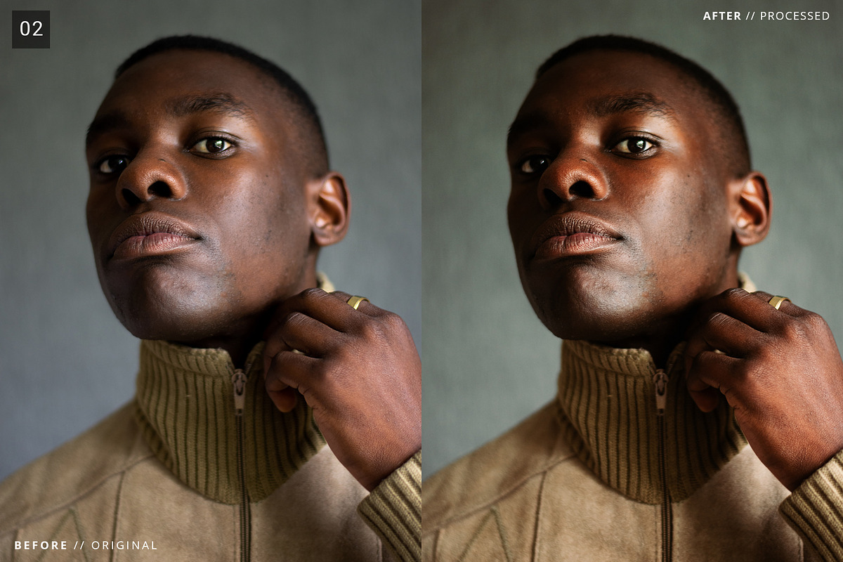 6 Essential Portrait LR Presets, an Action Add-On by Edito (Photo 3 of 7)