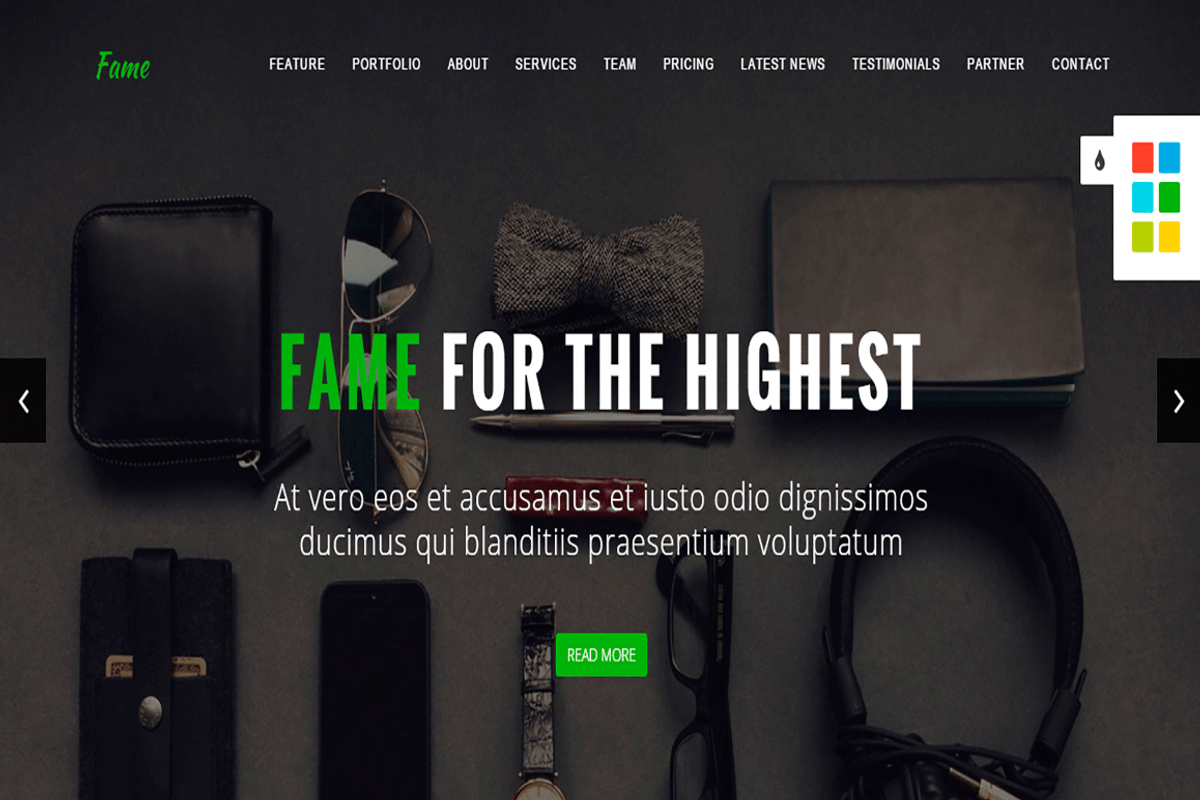 Fame -Business Onepage HTML Template, a HTML Template by guardiantheme