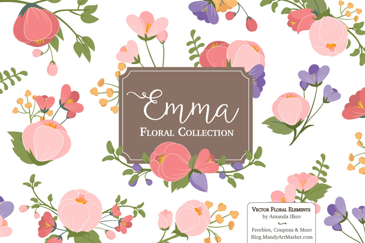 Wildflower Clipart & Vectors, an Illustration by Amanda Ilkov (Photo 1 of 3)