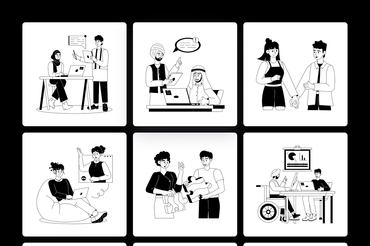 Animated Multicultural Illustrations, a Person Illustration by Prosymbols (Photo 9 of 11)