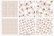Blush floral clipart & patterns, a Decorative Illustration by Patishop Art (Thumbnail 5 of 6)