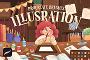 Illustration Brushes 2: Procreate, a Brush Add-On by Leonard Posavec (Thumbnail 1 of 8)