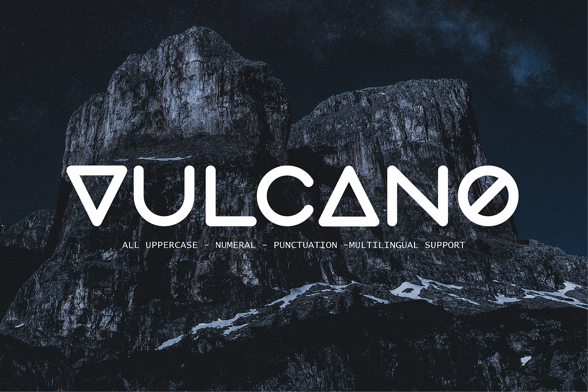 Vulcano Display Font