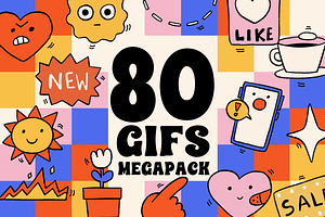 Gif Megapack | 80 Animated Icons, an Emoji Icon by Iris Atelier