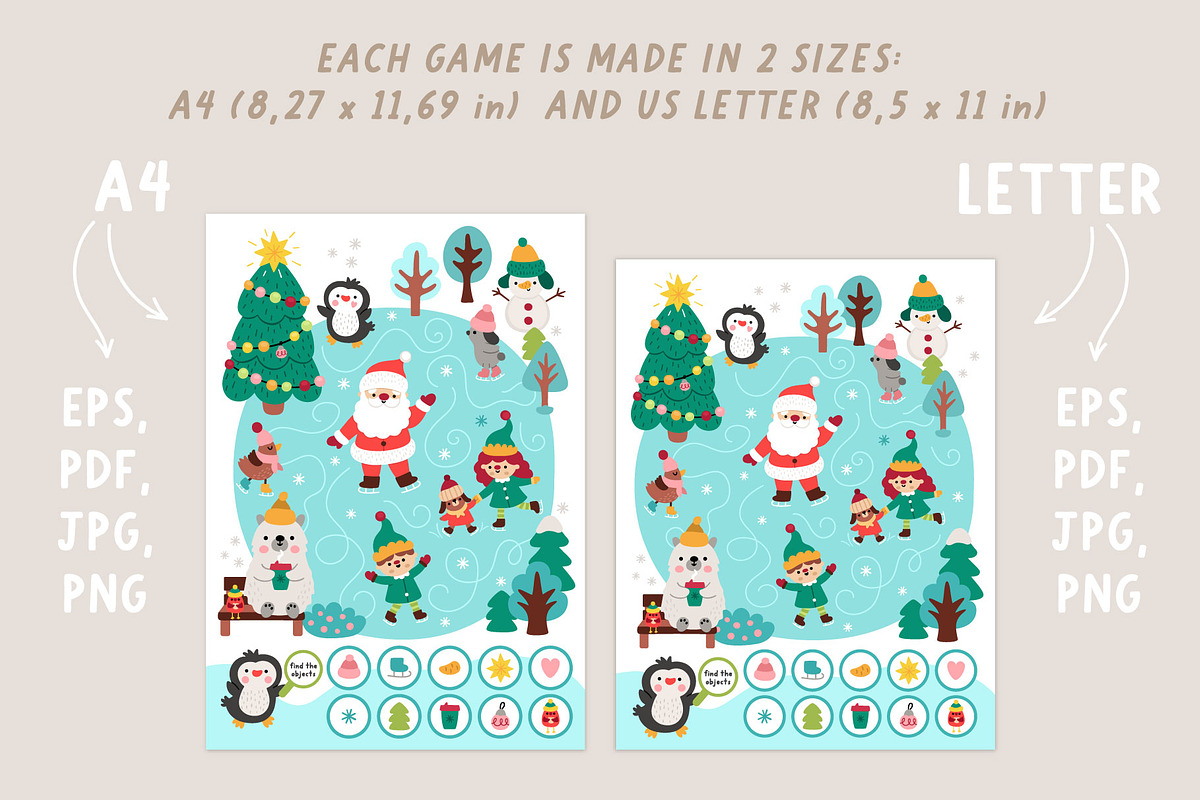 Christmas village games kit for kids, an Education Illustration by Lexi Claus (Photo 10 of 15)
